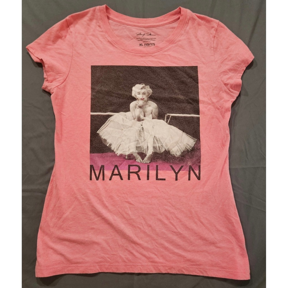 Marilyn Monroe Graphic T-Shirt Women XL Pink Iconic Tutu Pose Tee